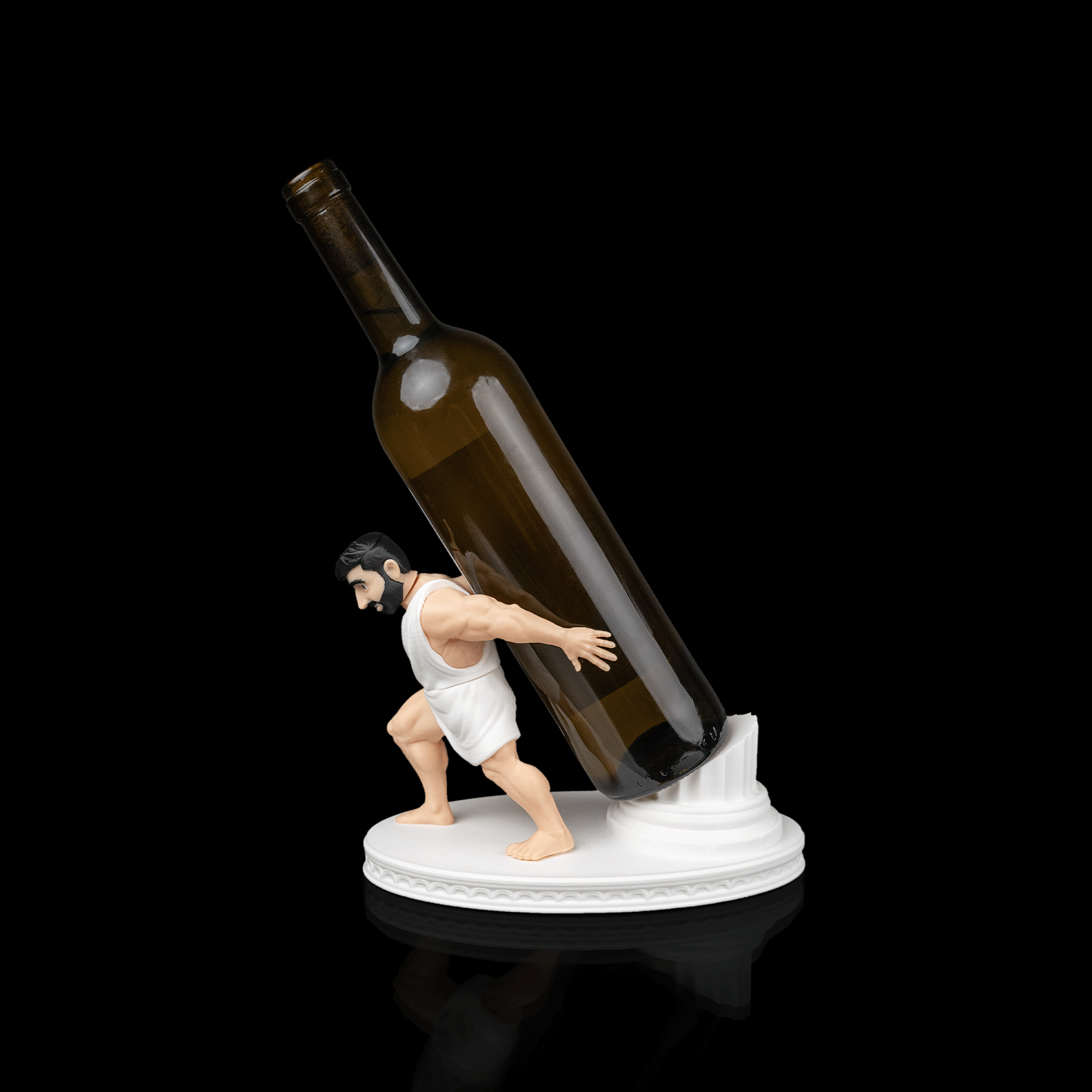 Soporte para botella de vino Greek God