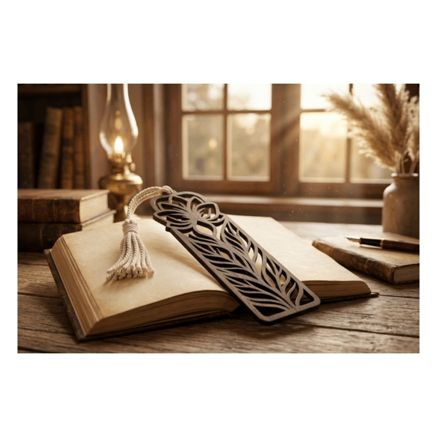 3 de madera bookmark