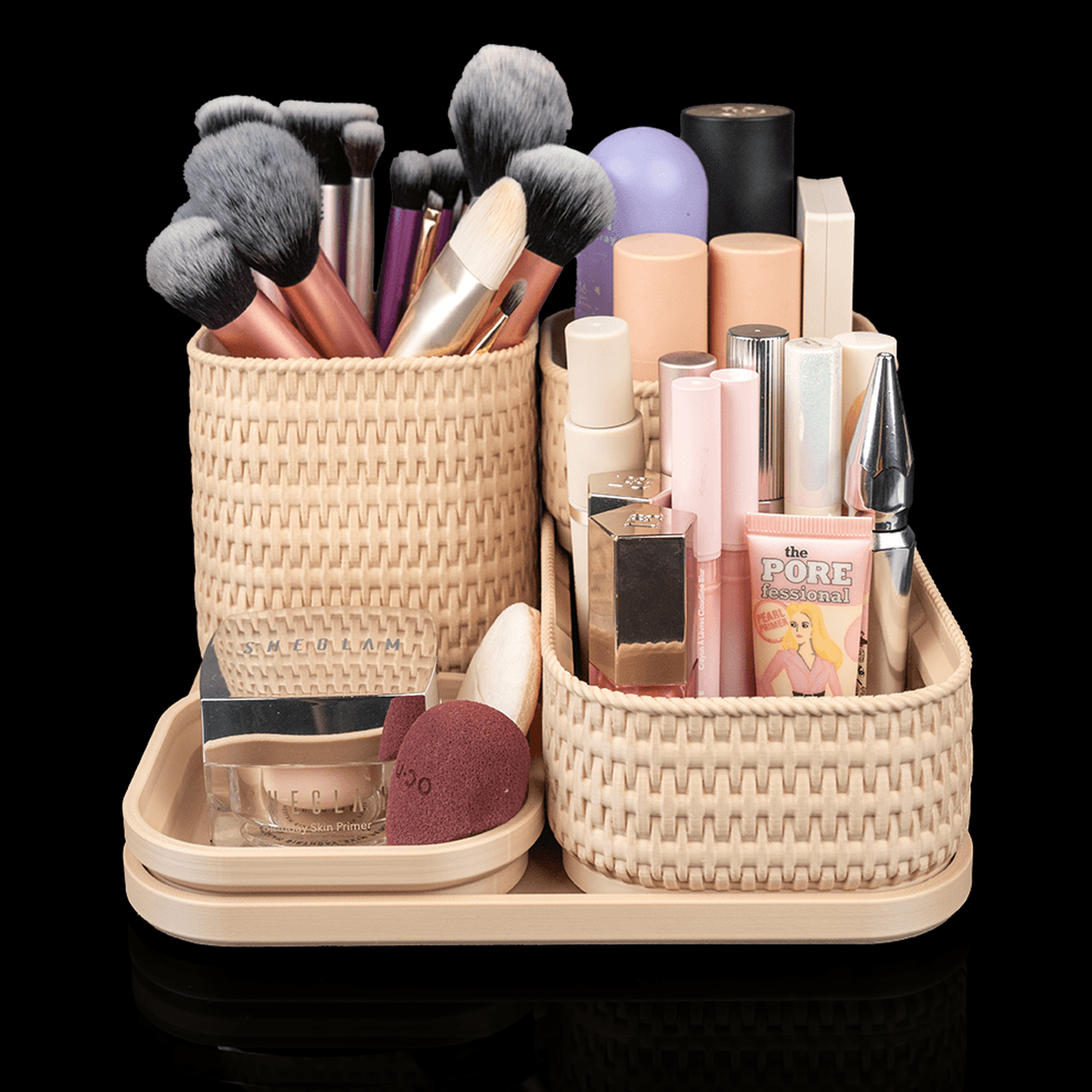 Organizador de joyas y maquillaje Rattan Glow