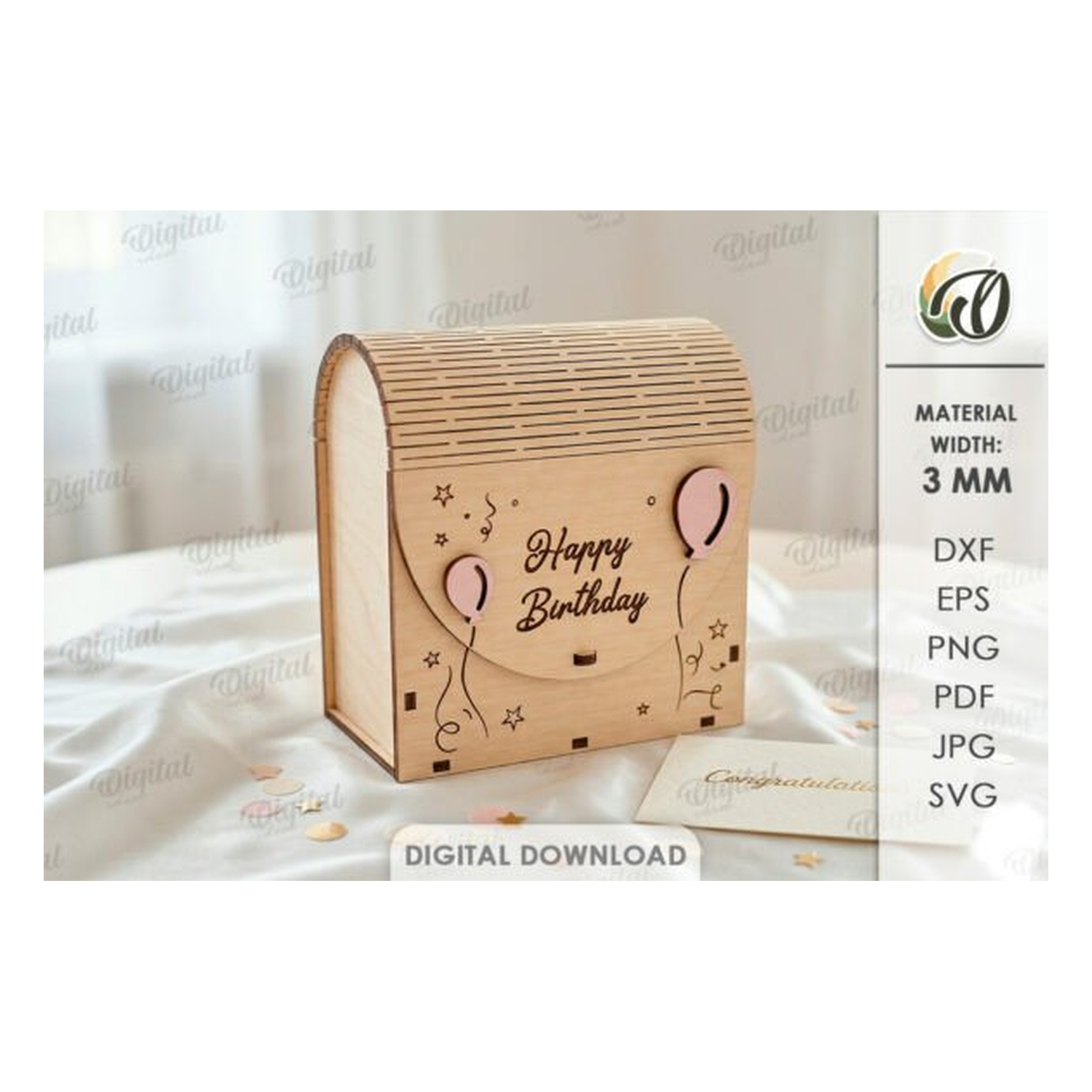 3D gift caja . feliz cumpleaños