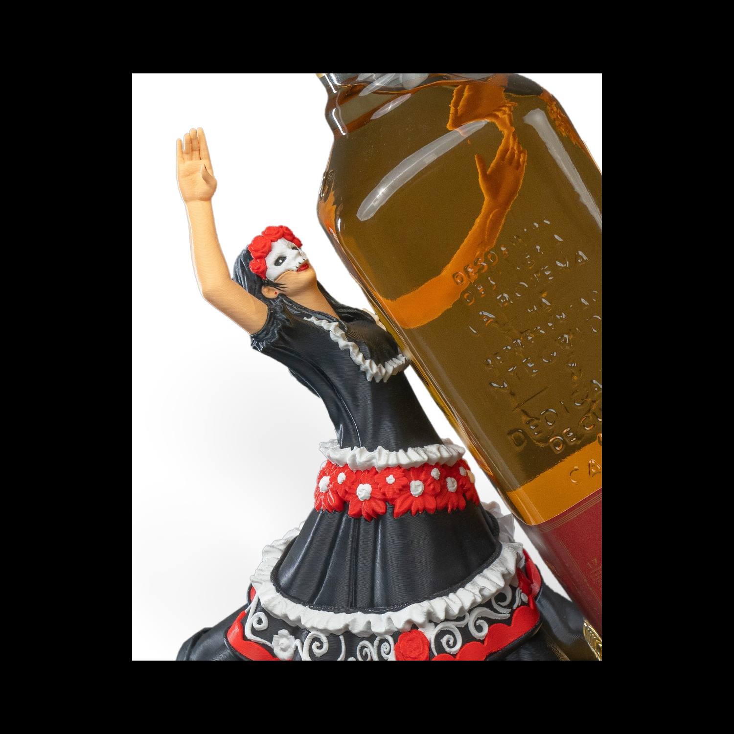 Soporte para tequila Catrina