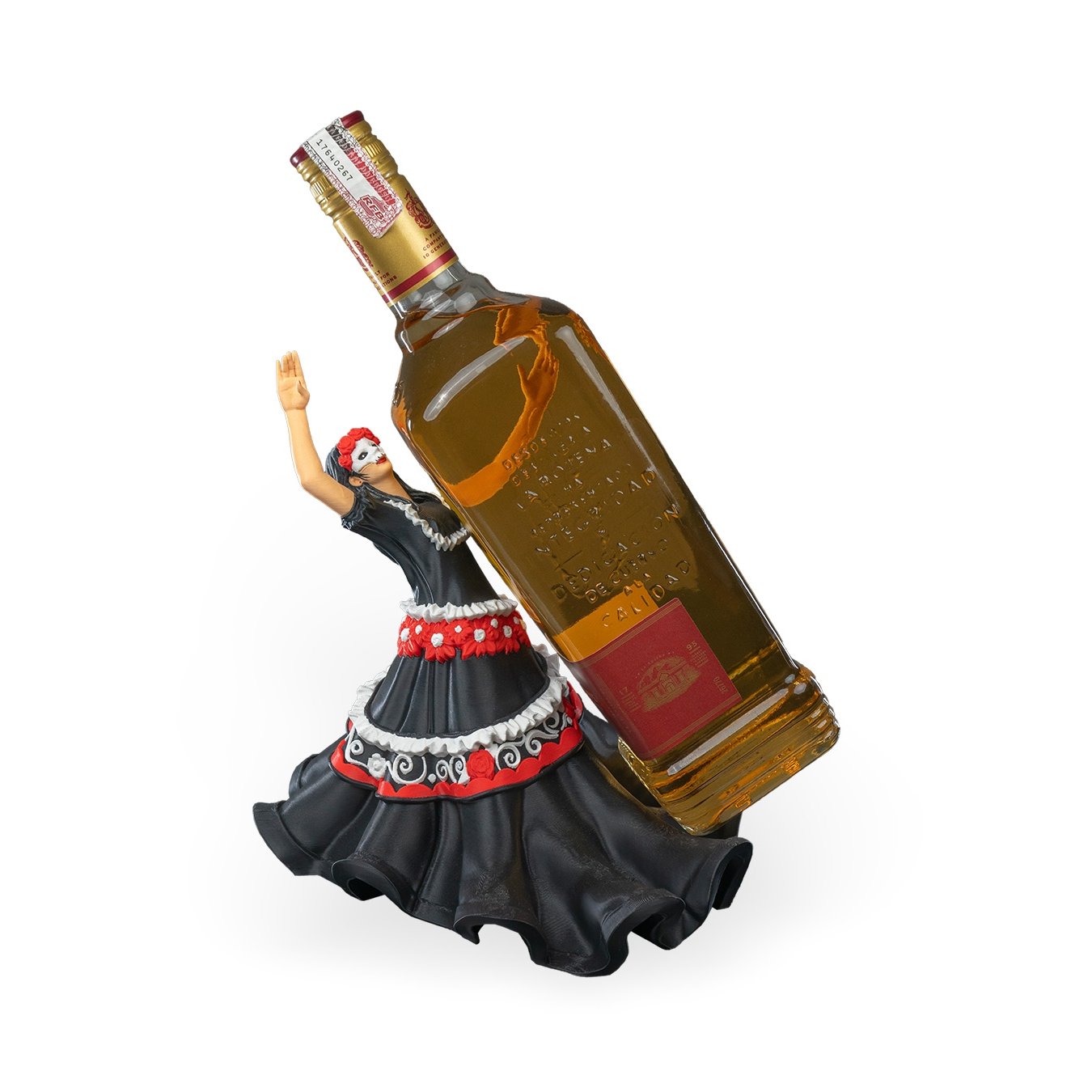Soporte para tequila Catrina