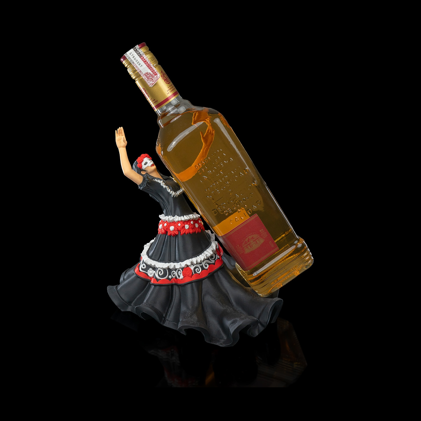 Soporte para tequila Catrina