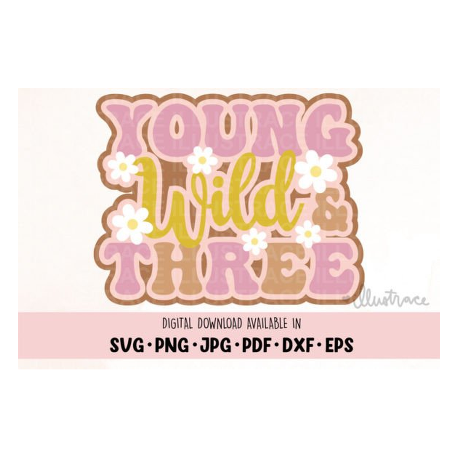 3rd Tarta Decoración para tarta Young Wild and Three