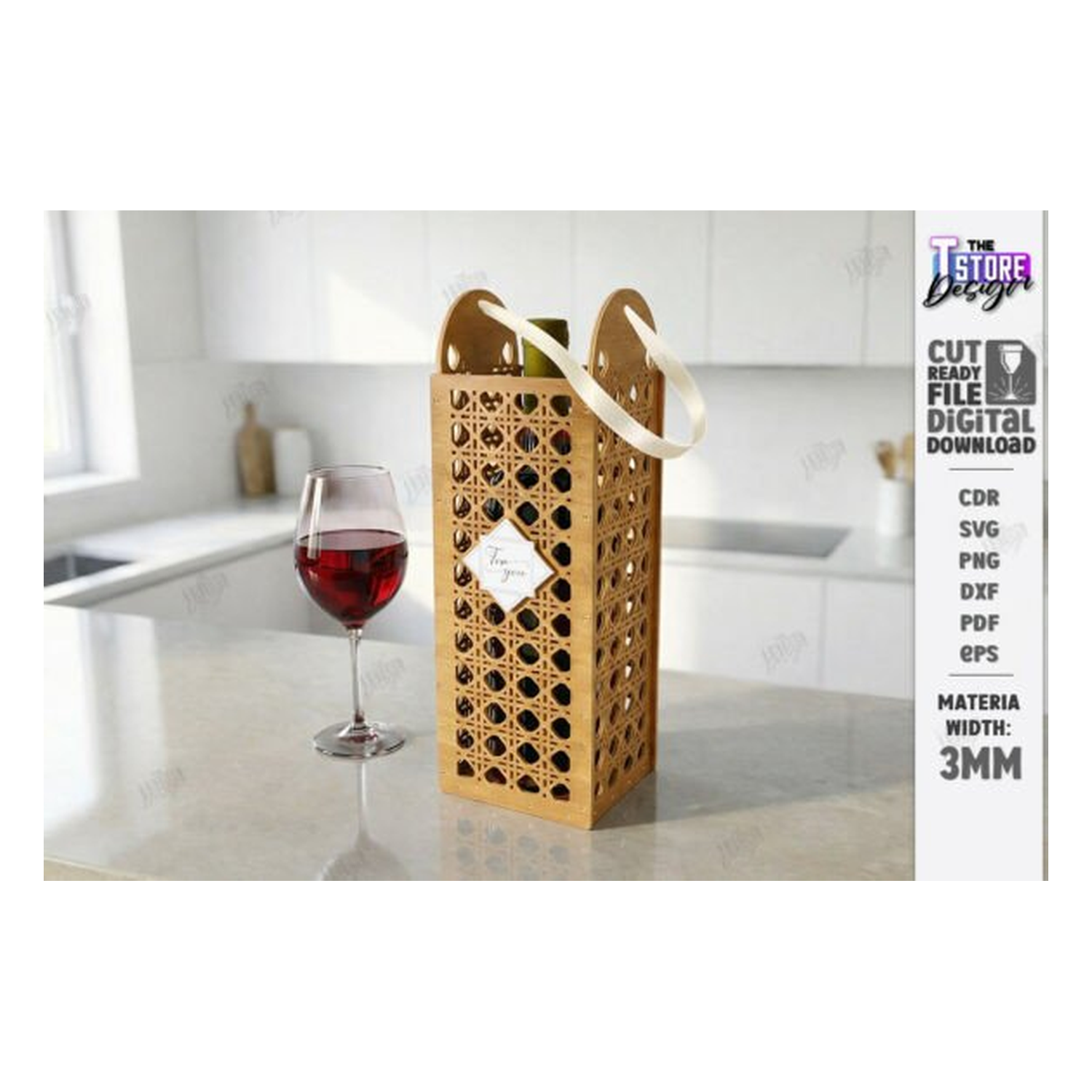 Wine Bottle Caja Gift Caja