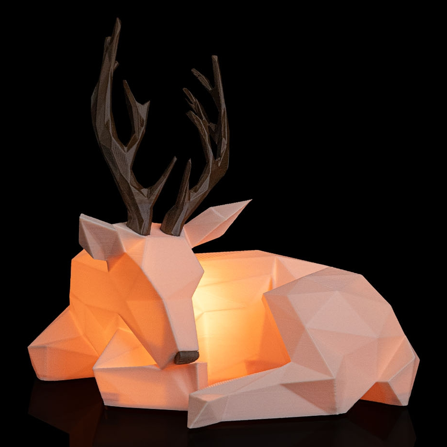Lámpara de mesa Low Poly Reindeer