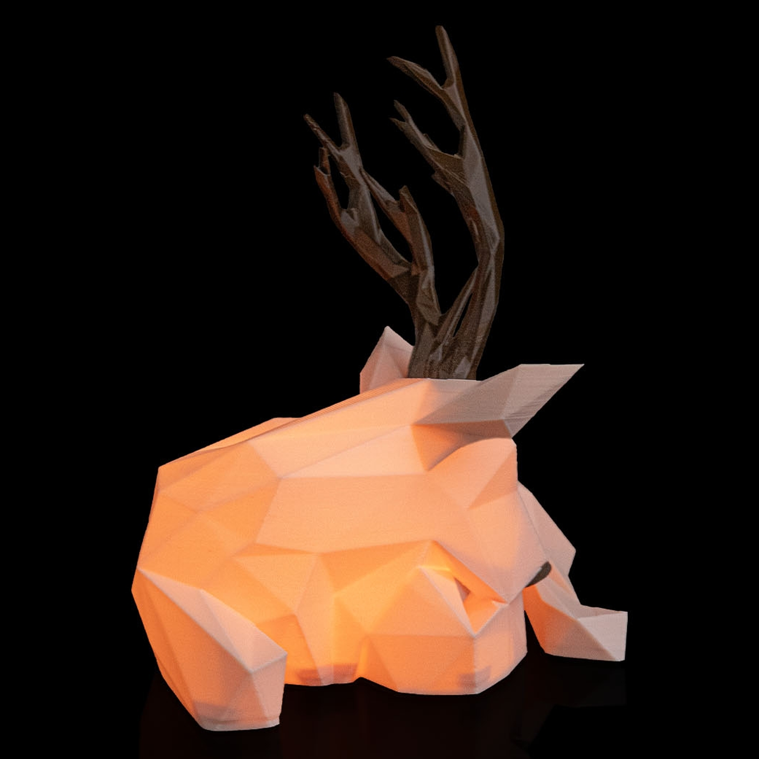 Lámpara de mesa Low Poly Reindeer