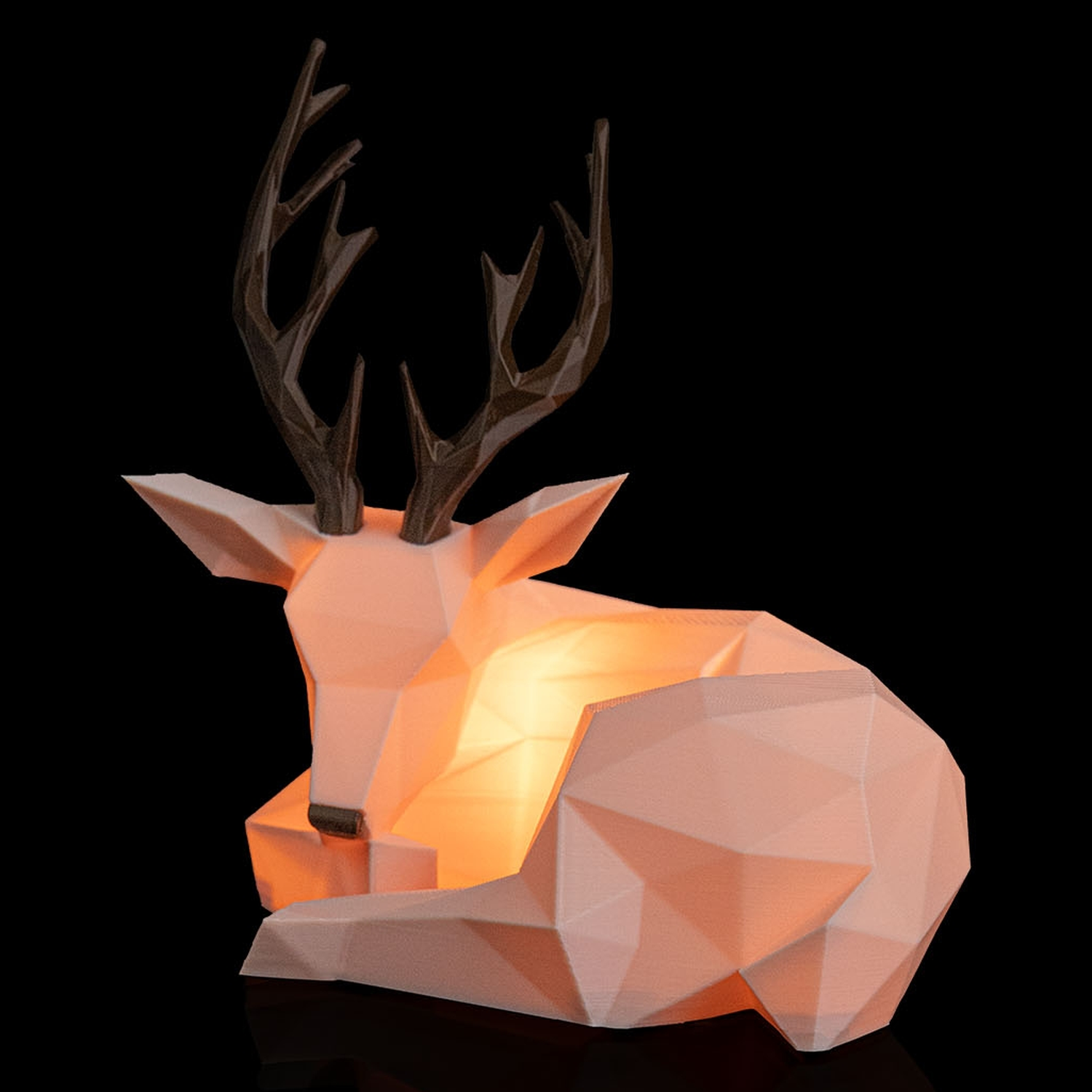 Lámpara de mesa Low Poly Reindeer