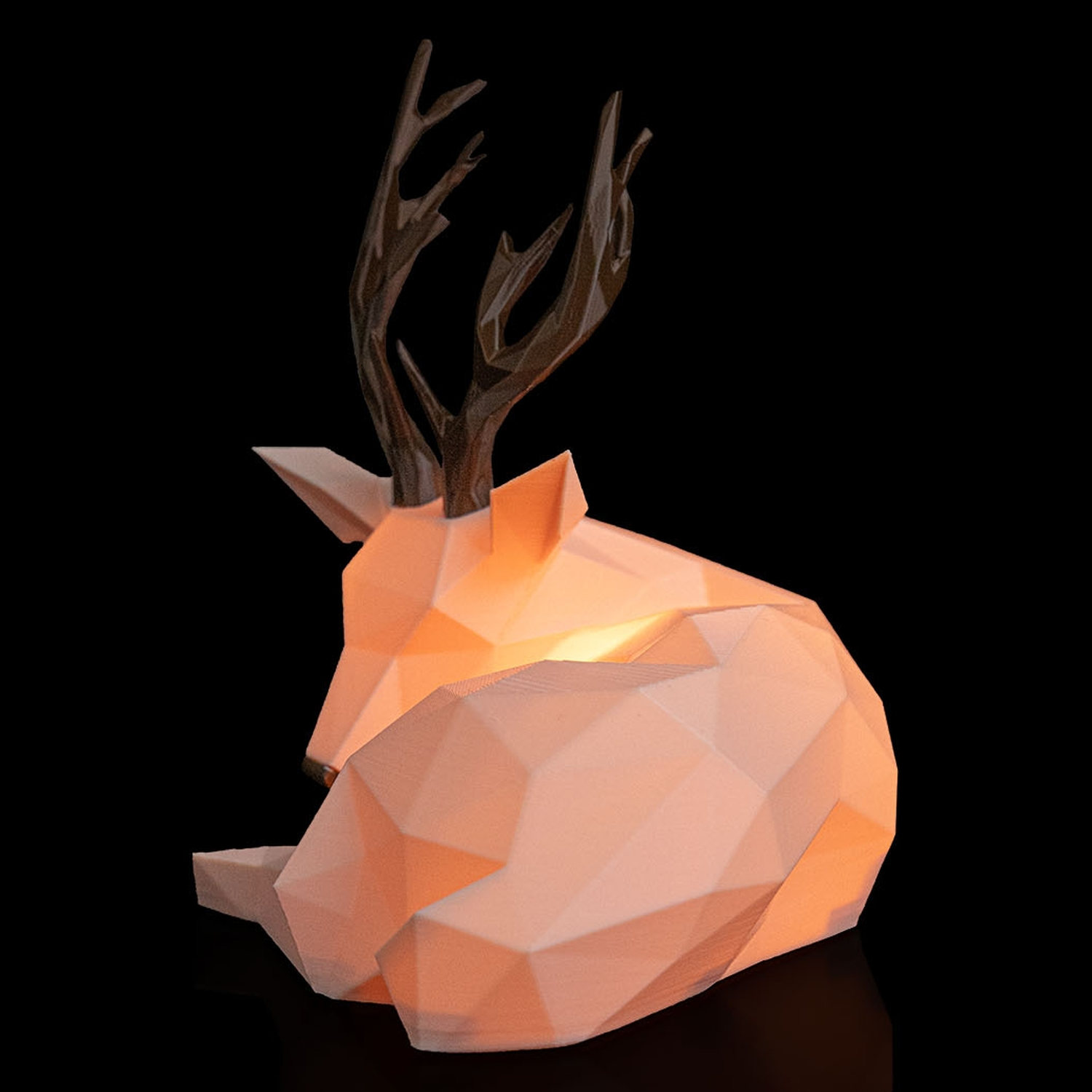 Lámpara de mesa Low Poly Reindeer