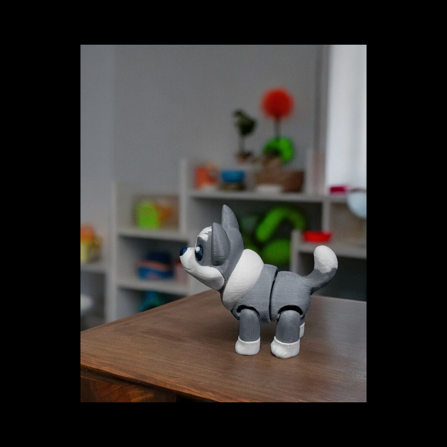 Figura decorativa de perro Sled