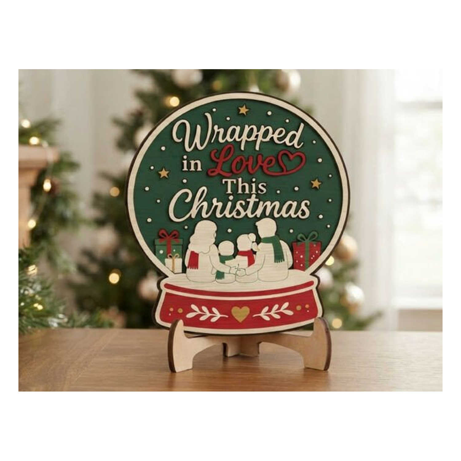 Wrapped in Love navidad cartel Custom