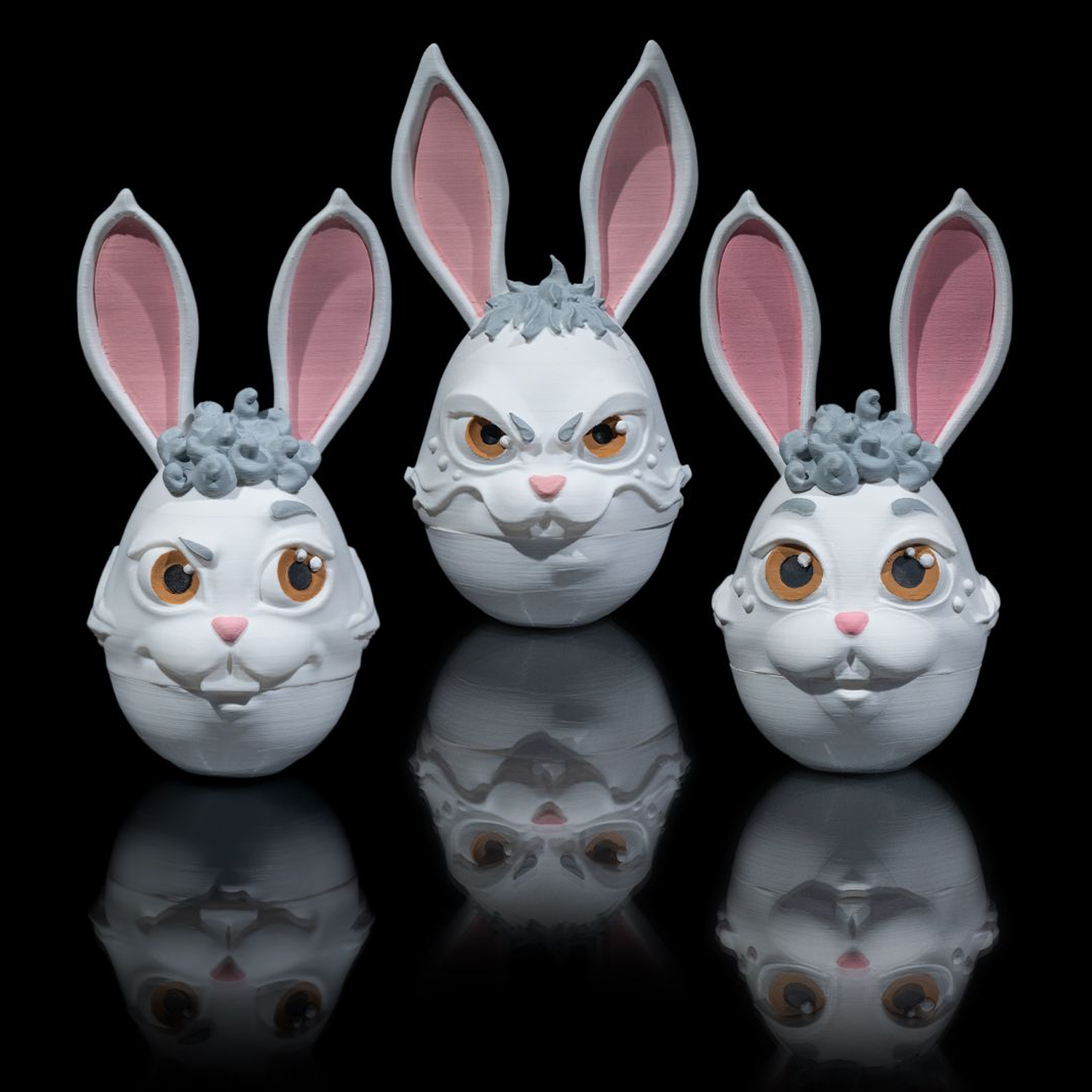 Caja para huevos Bad Bunny Trio