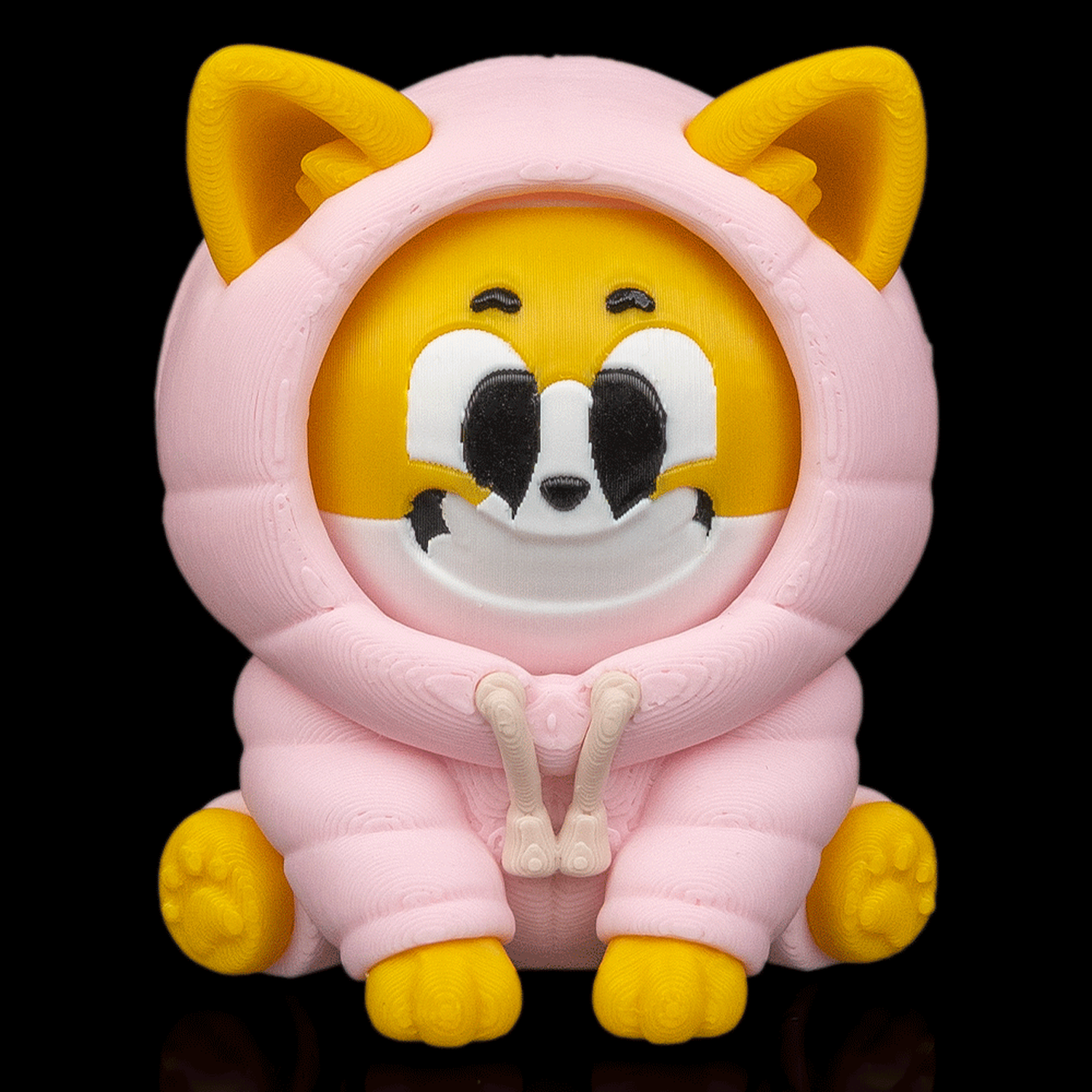 Llavero Corgi con chaqueta acolchada