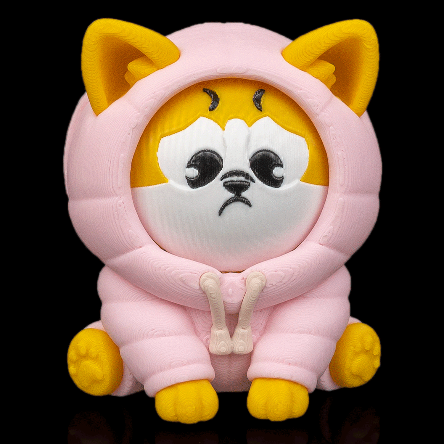 Llavero Corgi con chaqueta acolchada