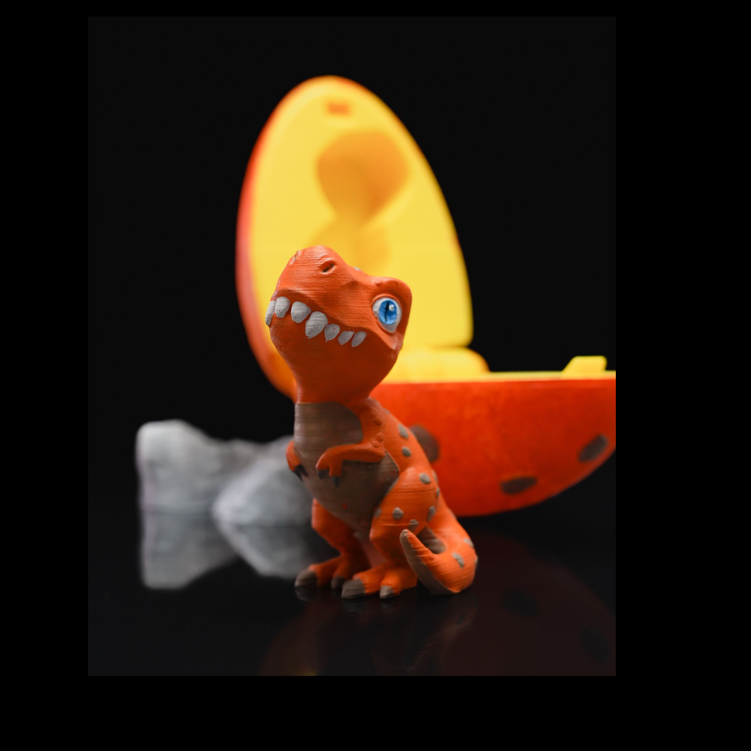 Figura decorativa con forma de huevo T-Rex
