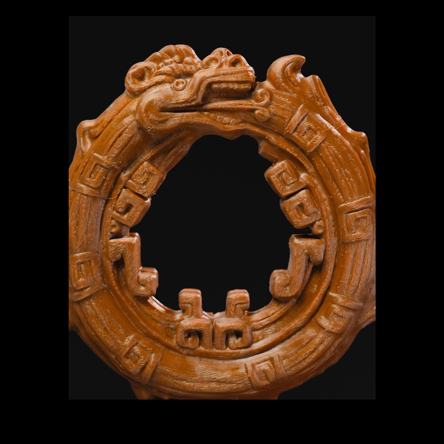 Estatua decorativa Aztec Ouroboros