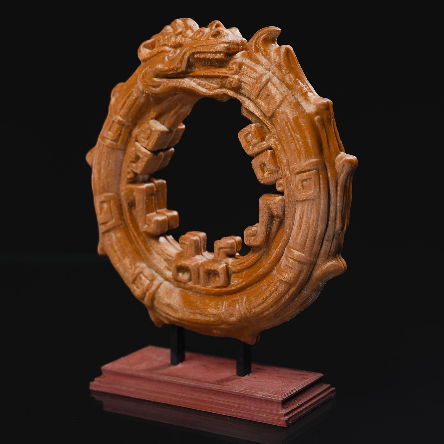 Estatua decorativa Aztec Ouroboros