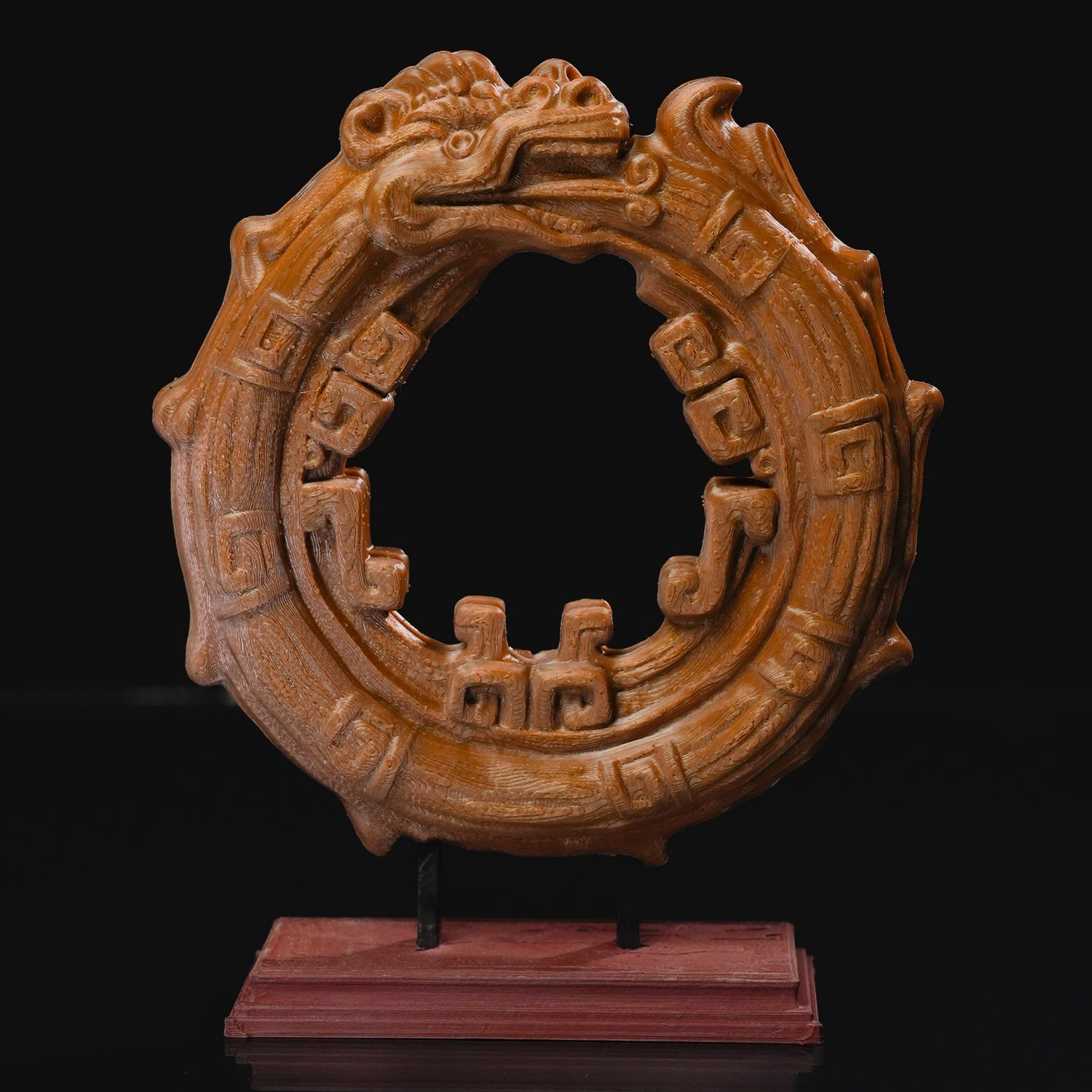 Estatua decorativa Aztec Ouroboros