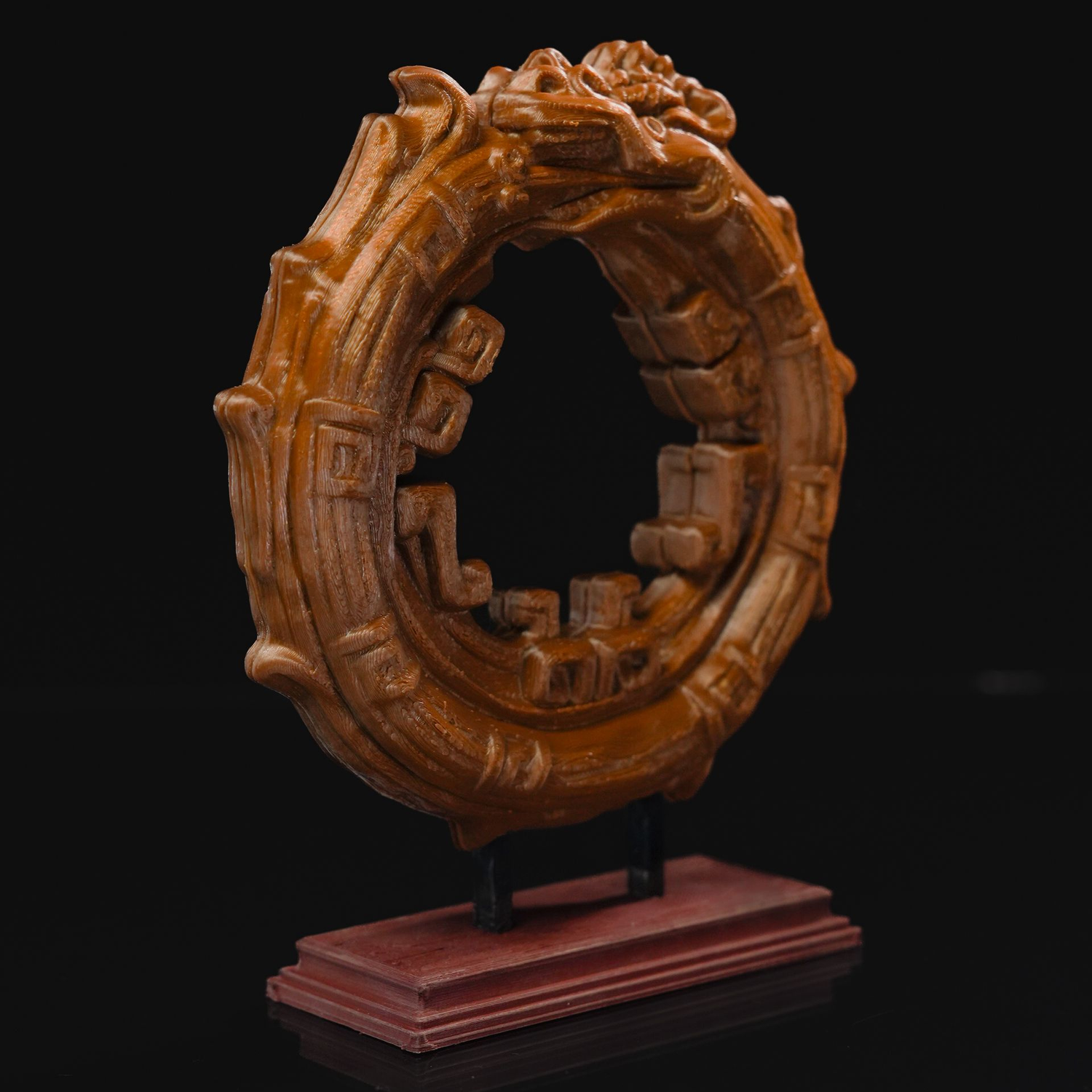 Estatua decorativa Aztec Ouroboros