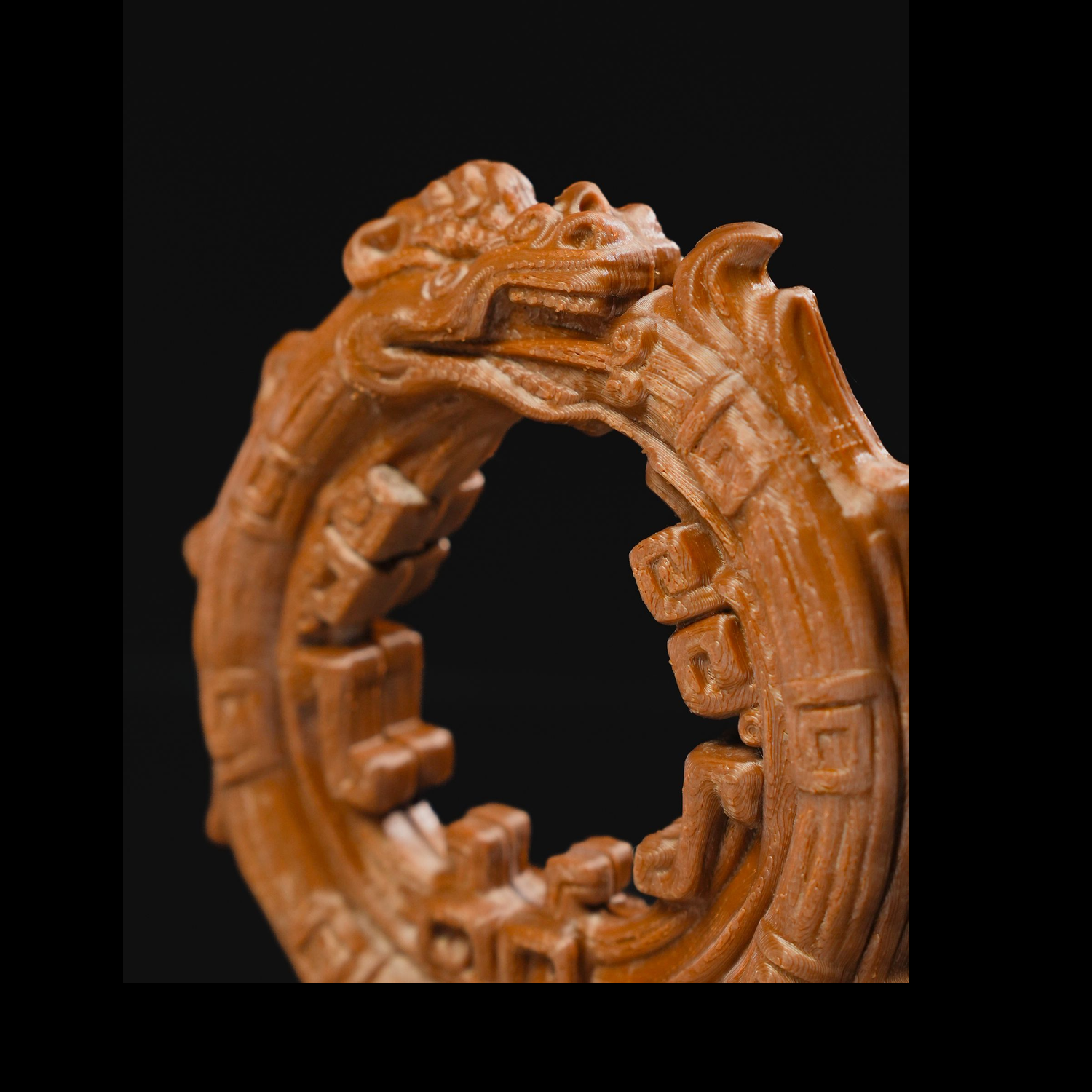 Estatua decorativa Aztec Ouroboros