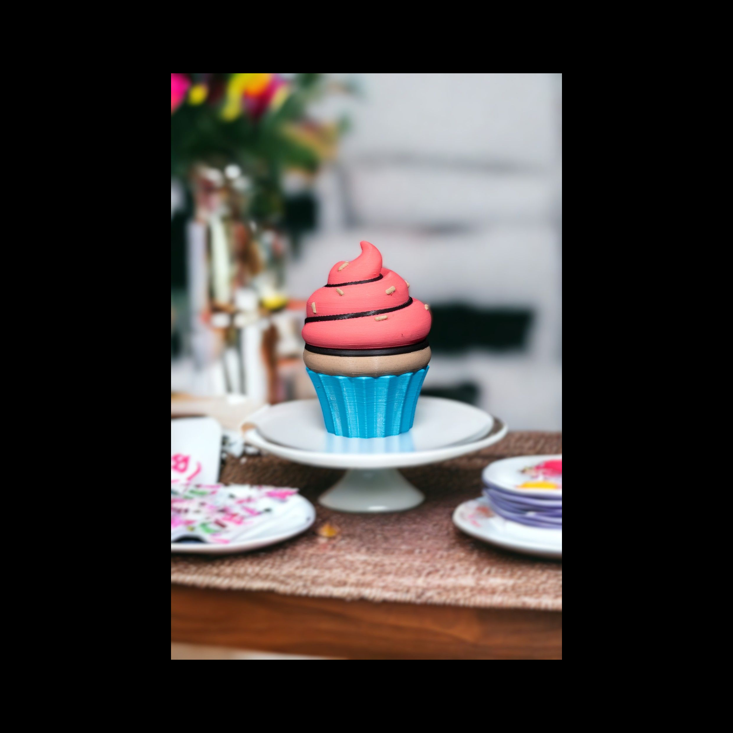 Caja decorativa 2/3D Cupcake