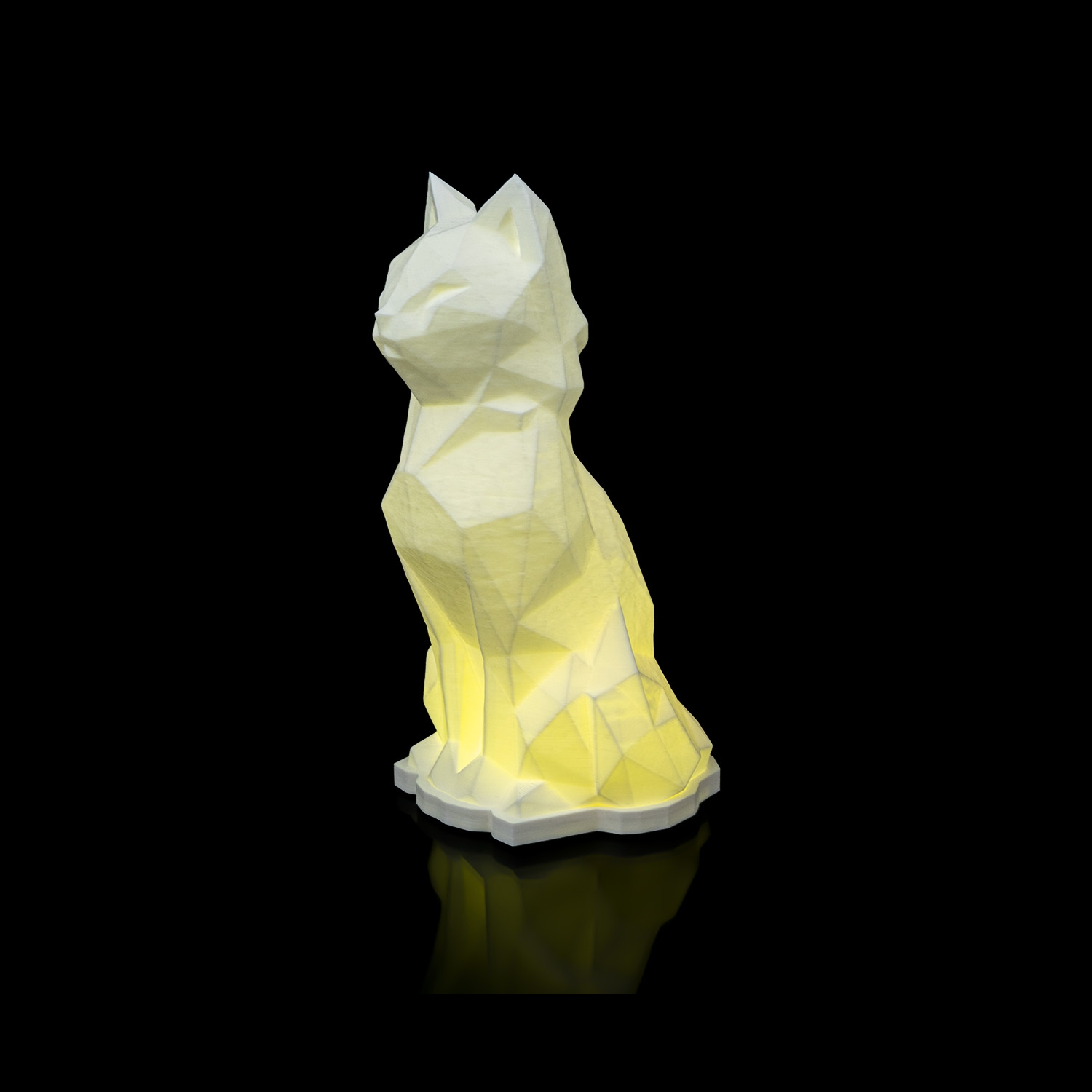 Lámpara de mesa Low Poly Cat