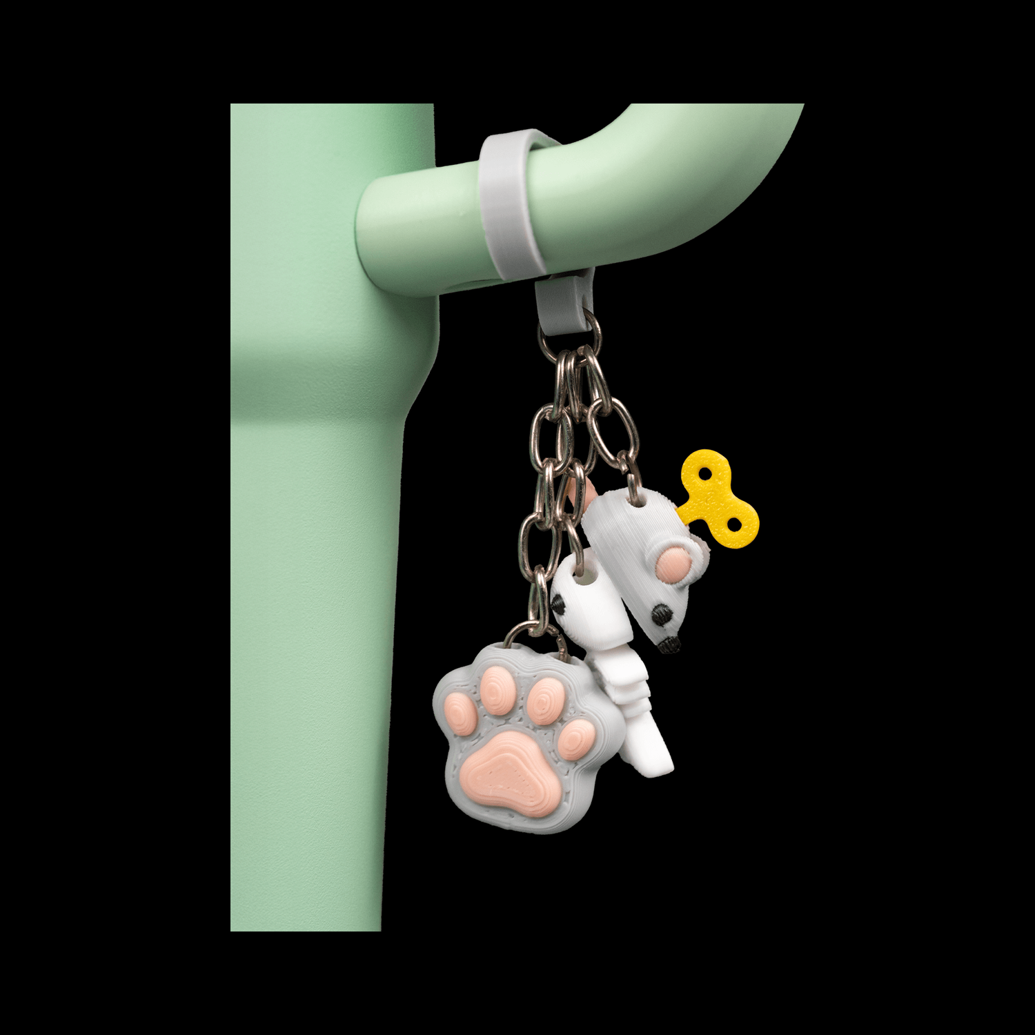 Accesorio para pajita con colgante Pawsitively Hydrated