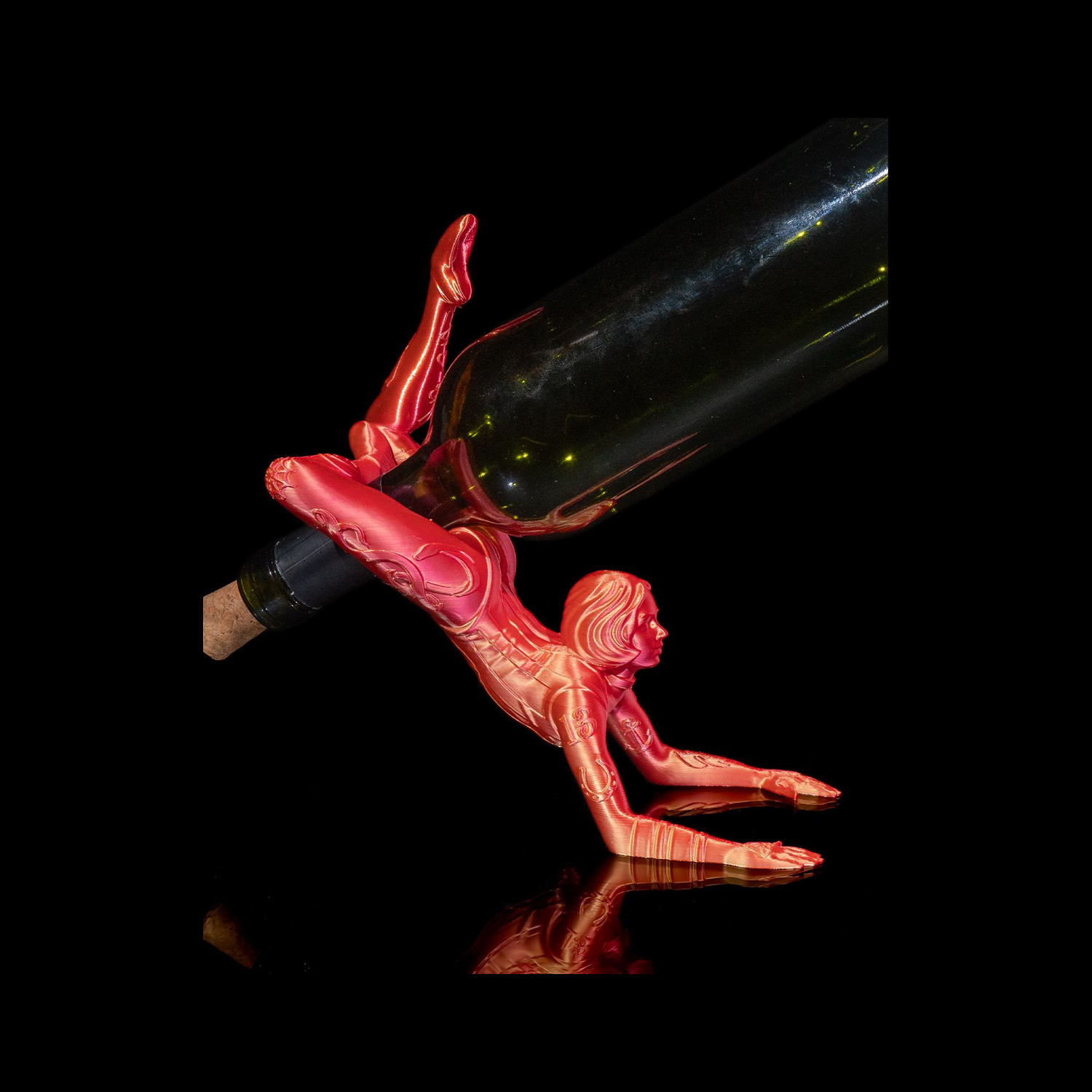 Soporte para botella de vino Contortionist